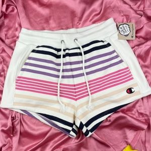 ✨RARE ✨Reverse weave Champion Stripped Shorts